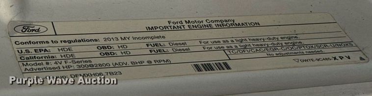 image for item DW5131 2013 Ford F550 flatbed truck