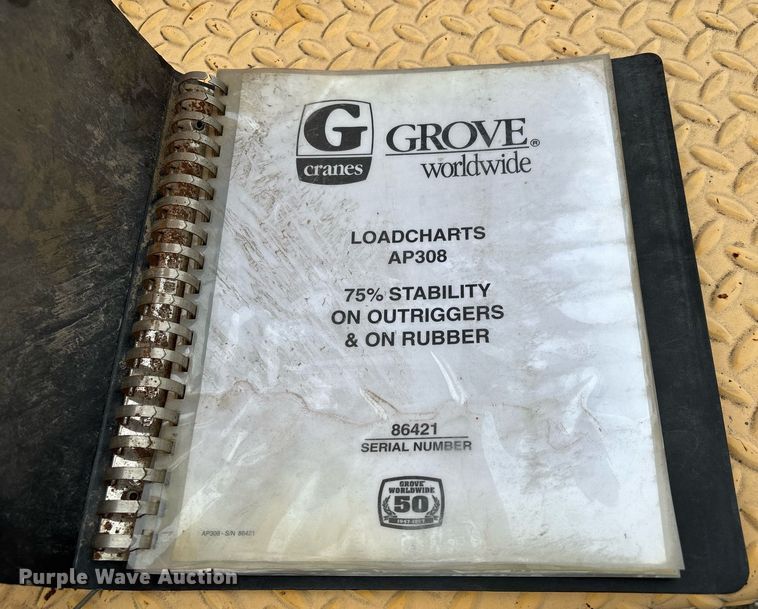 image for item DW7179 1998 Grove AP308 crane