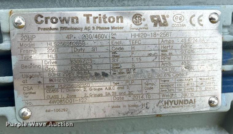 image for item DW7201 Fulghum rosserhead debarker