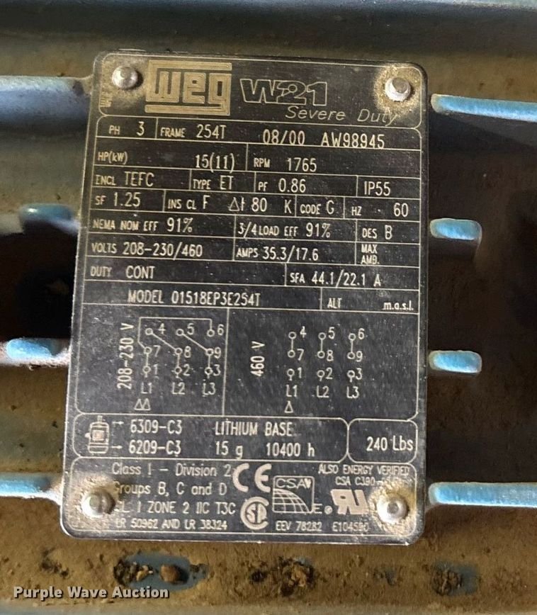 image for item DW7203 Ingersoll Rand T30 air compressor