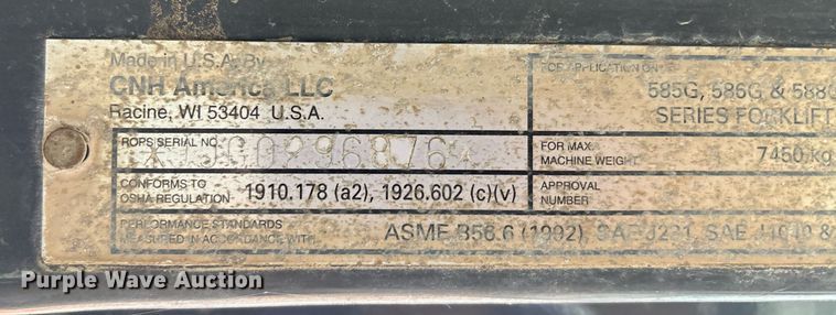 image for item DW7218 Case 586G forklift