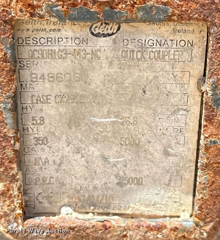 image for item DX5640 Geith quick coupler