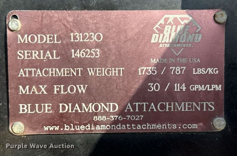 image for item DX5645 Blue Diamond 131230 skid steer trencher