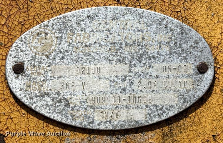 image for item DX5647 Central Fabricstors 365 V excavator bucket