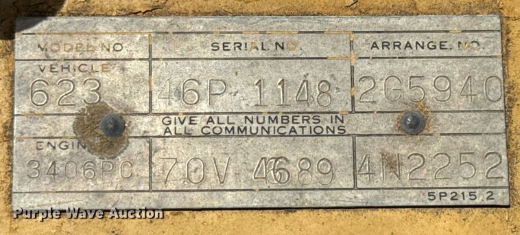 image for item DX5660 1978 Caterpillar 623B elevating scraper