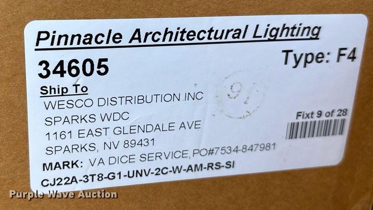 image for item DX8041 (2) pallets of light fixtures  