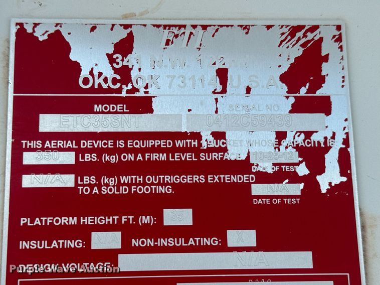 image for item DY0044 2012 Ford F550 Super Duty bucket truck