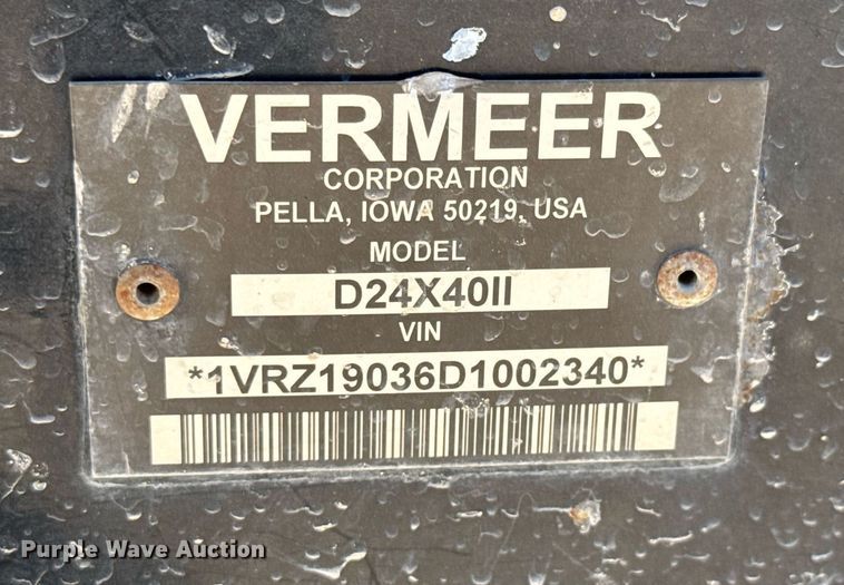 image for item DY0313 2013 Vermeer D24X40II Navigator Series II directional boring unit