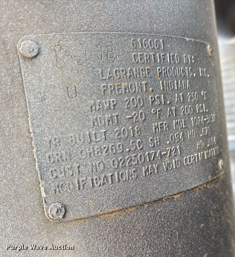 image for item DY0789 2018 Sullair 185 air compressor