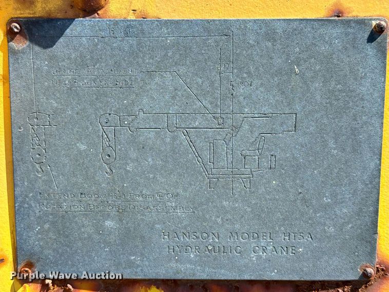 image for item DZ8637 1968 Hanson HT5A crane truck