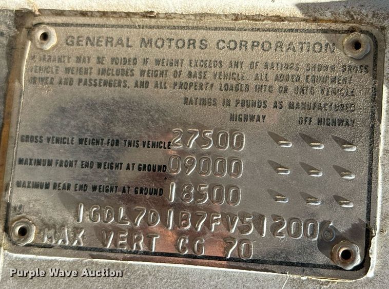 image for item DZ8638 1985 GMC C6000 manure spreader truck