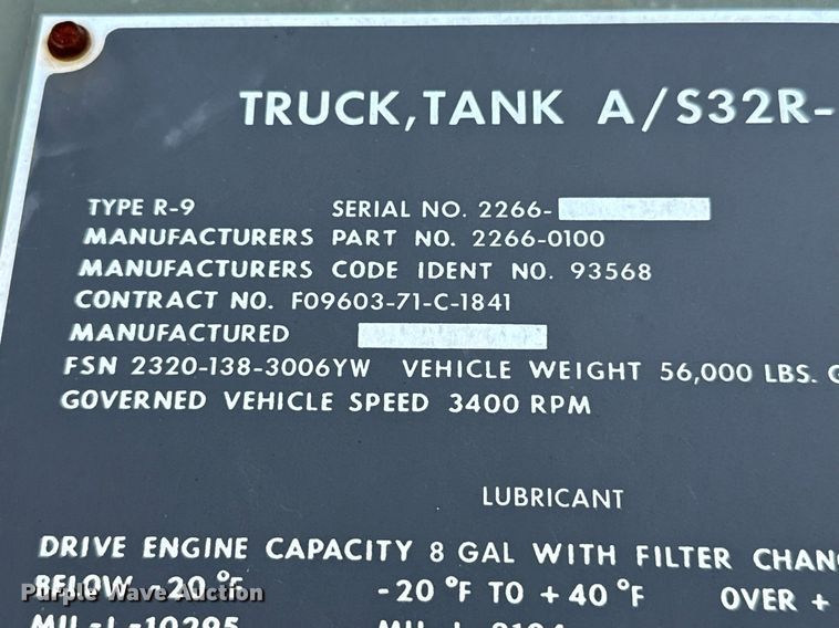 image for item DZ8640 1973 Dodge tank truck