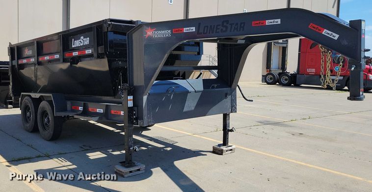 image for item EA2470 2024 Metalium Industries Lone Star roll off dumpster trailer