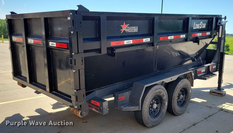 image for item EA2470 2024 Metalium Industries Lone Star roll off dumpster trailer