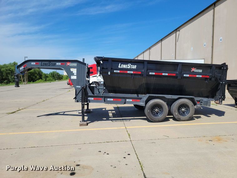 image for item EA2470 2024 Metalium Industries Lone Star roll off dumpster trailer