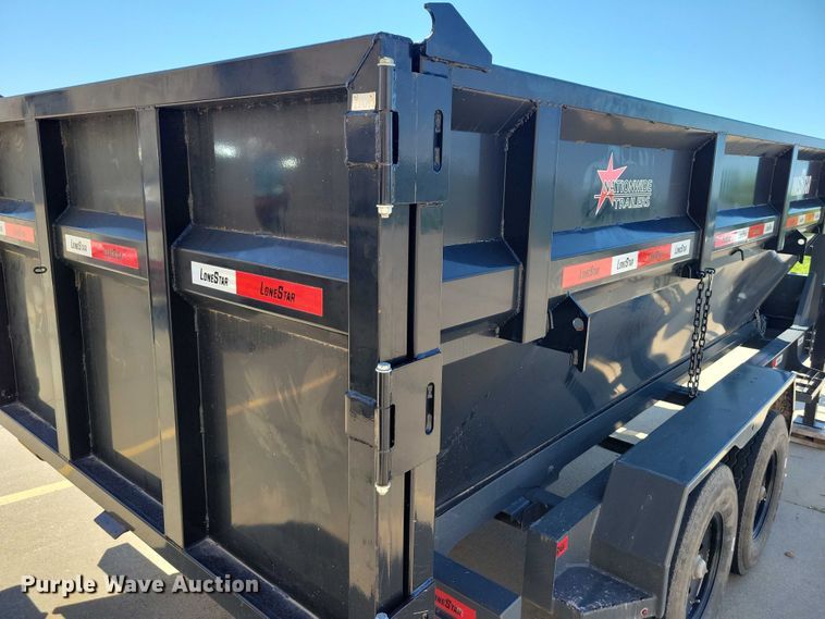 image for item EA2470 2024 Metalium Industries Lone Star roll off dumpster trailer
