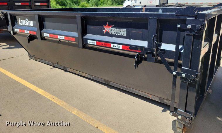 image for item EA2470 2024 Metalium Industries Lone Star roll off dumpster trailer