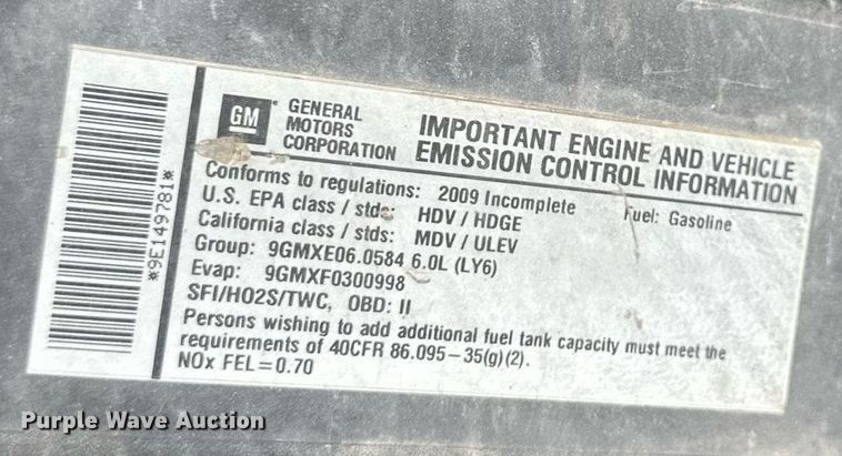 image for item EB2718 2009 Chevrolet Silverado 3500HD utility bed pickup truck