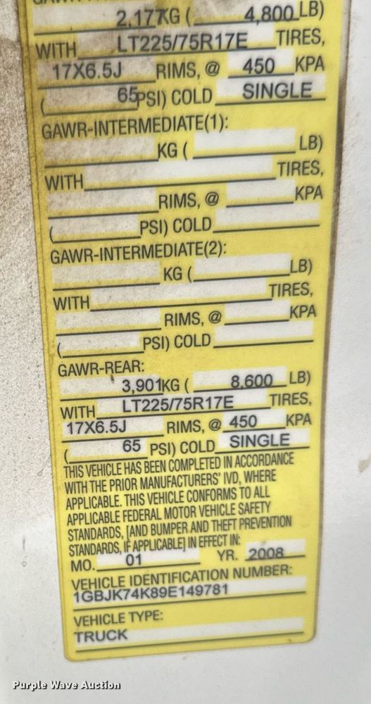 image for item EB2718 2009 Chevrolet Silverado 3500HD utility bed pickup truck