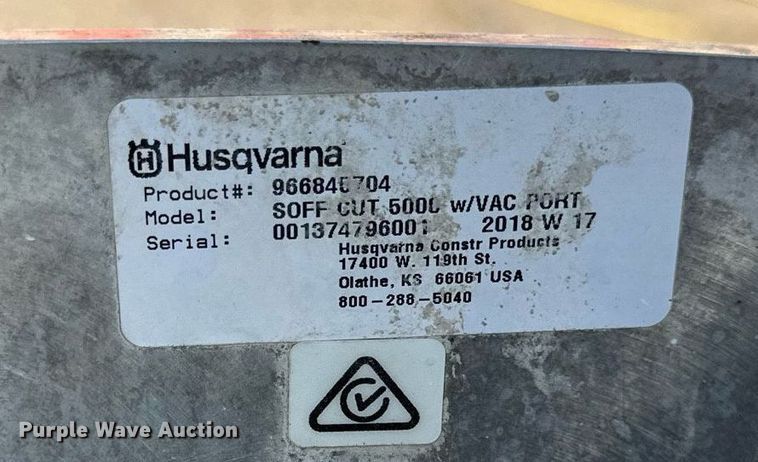 image for item EB2743 2018 Husqvarna Soff-Cut 5000 concrete saw