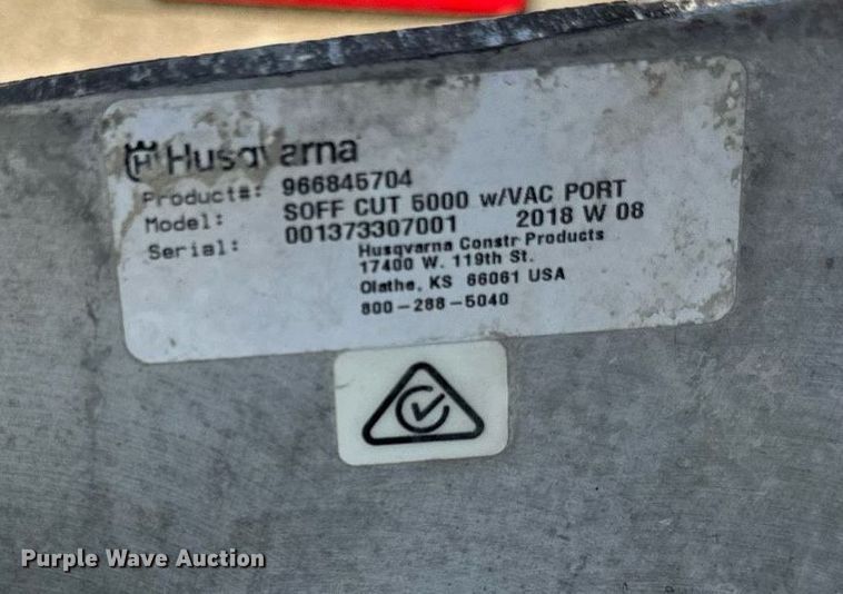image for item EB2744 2018 Husqvarna Soff-Cut 5000 concrete saw