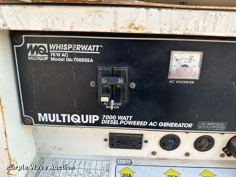 image for item EB2748 MultiQuip Whisperwatt DA-7000SSA generator