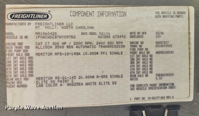 image for item EB8169 2007 Freightliner Business Class M2 utility / service truck