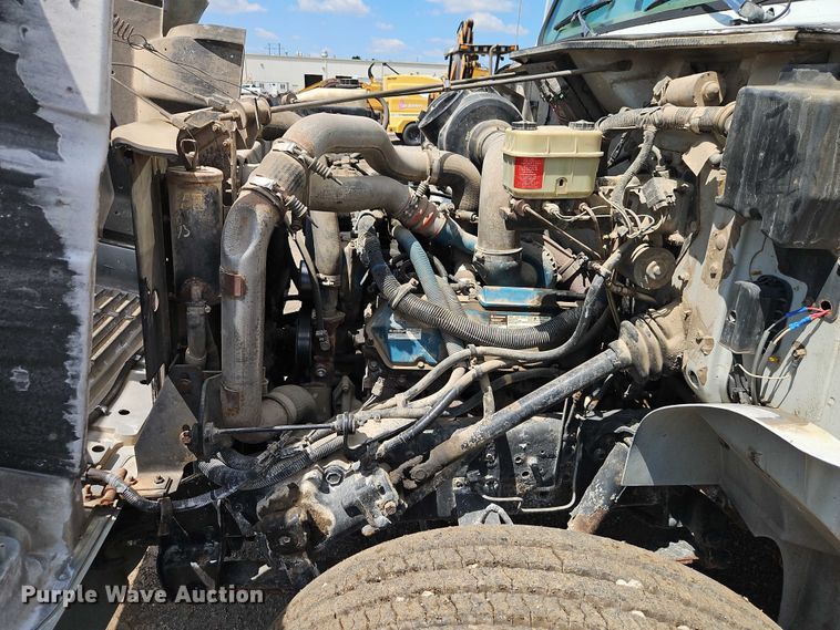 image for item EB8170 1999 International 4700 flatbed truck with crash attenuator