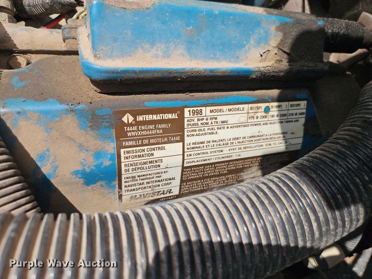 image for item EB8170 1999 International 4700 flatbed truck with crash attenuator