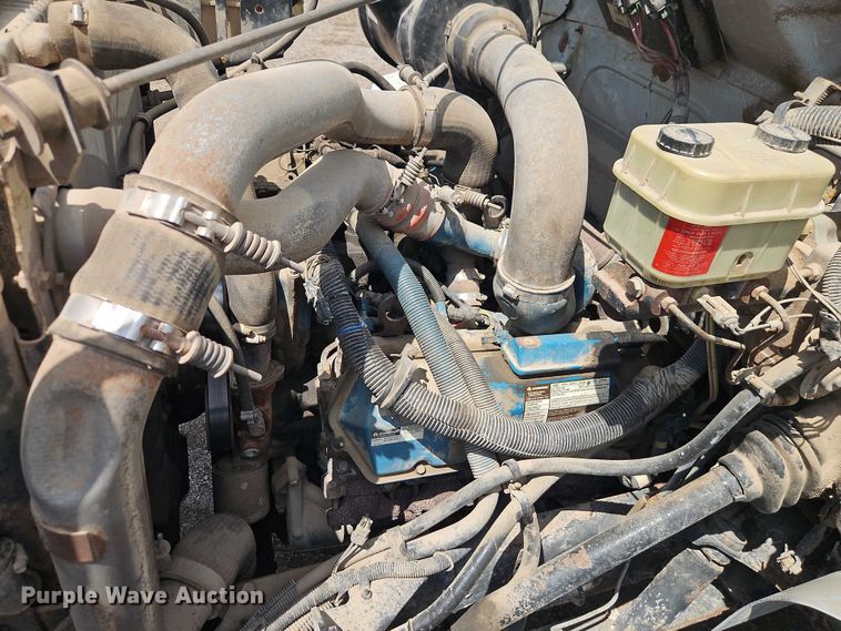 image for item EB8170 1999 International 4700 flatbed truck with crash attenuator