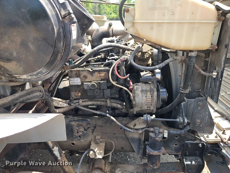 image for item EB8170 1999 International 4700 flatbed truck with crash attenuator