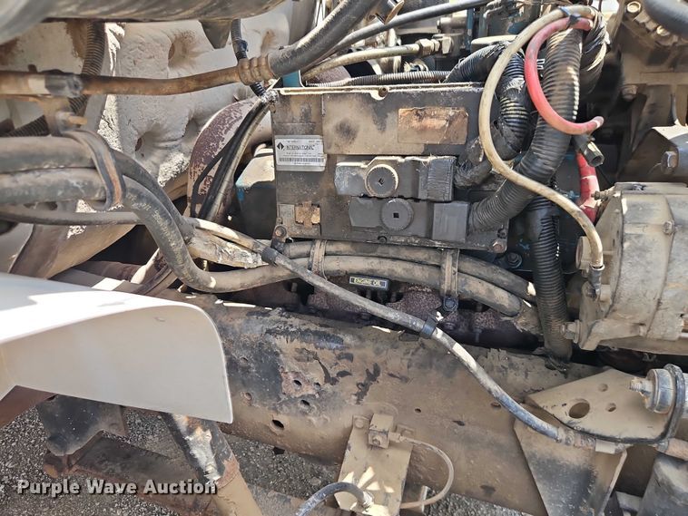 image for item EB8170 1999 International 4700 flatbed truck with crash attenuator