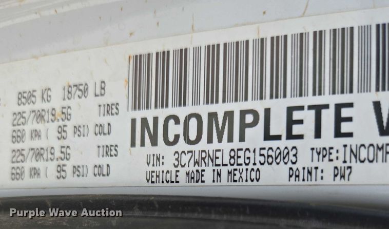 image for item ED2139 2014 Dodge Ram 5500 Crew Cab flatbed truck