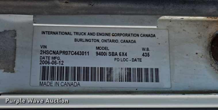 image for item ED2142 2007 International 9400i SBA flatbed truck with mud mixing system