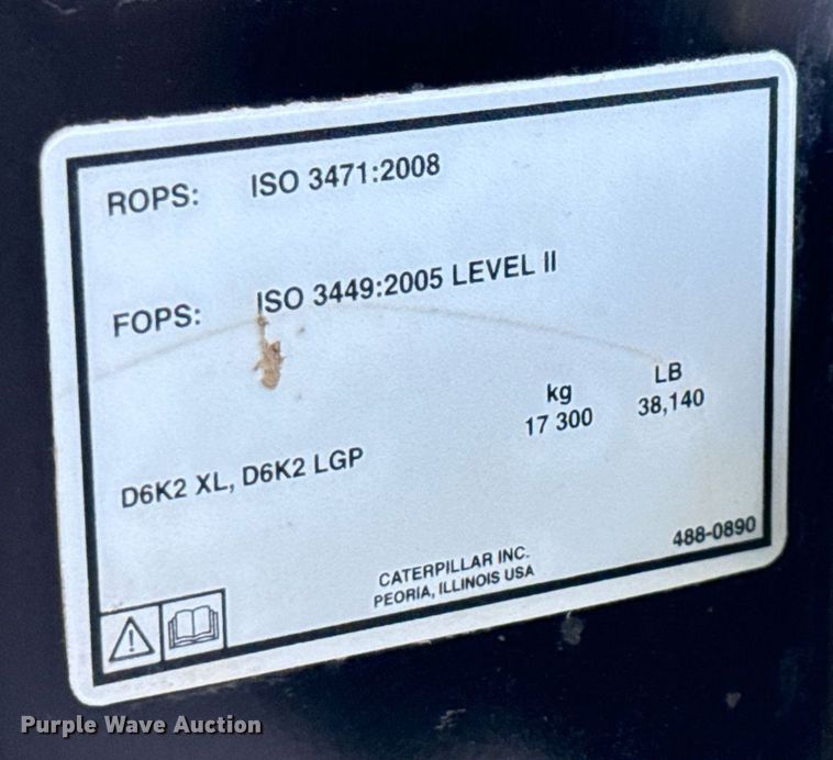 image for item ED5796 2018 Caterpillar D6K2 LGP dozer