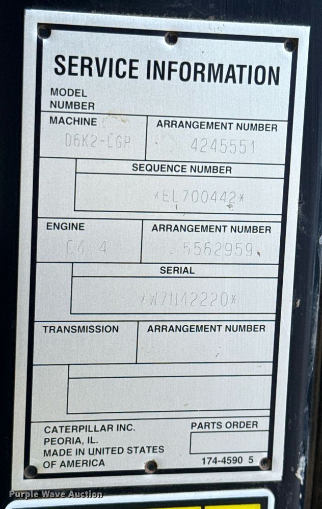 image for item ED5796 2018 Caterpillar D6K2 LGP dozer