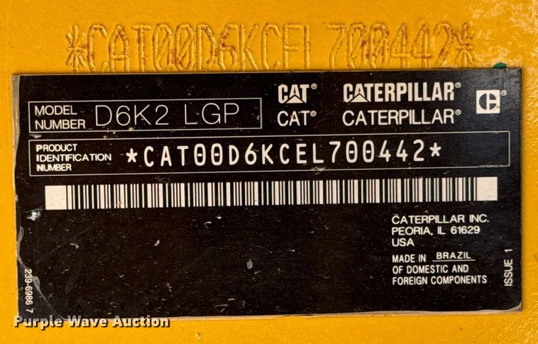 image for item ED5796 2018 Caterpillar D6K2 LGP dozer