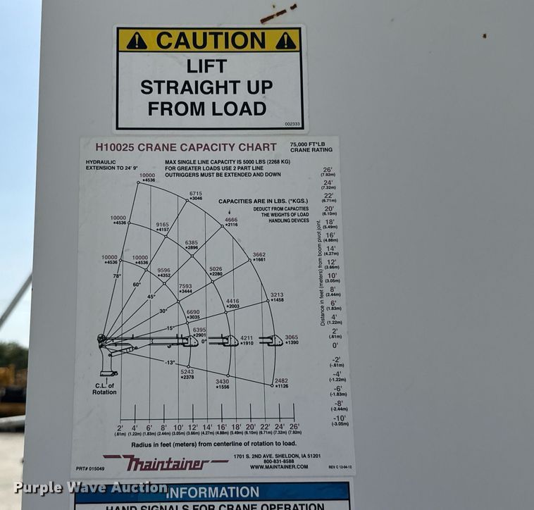 image for item ED5799 2016 Peterbilt 337 crane truck