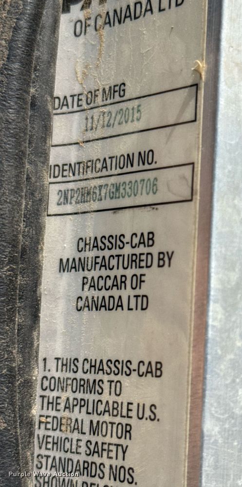 image for item ED5799 2016 Peterbilt 337 crane truck