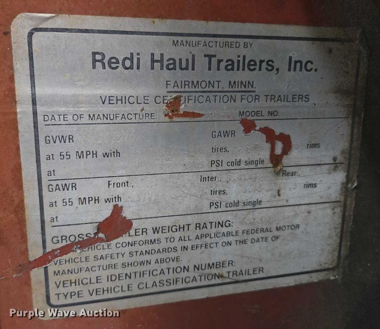 image for item EF1764 Redi Haul reel trailer