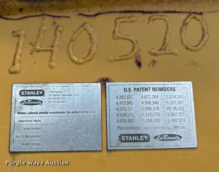 image for item EF2095 Labounty MSD140 excavator shear