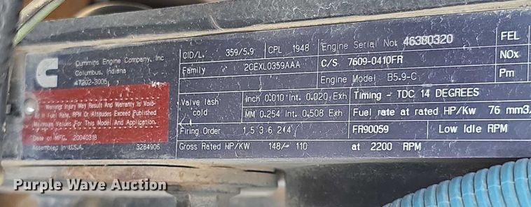 image for item EF3631 2004 Badger 1085D Cruz-Air  wheeled excavator