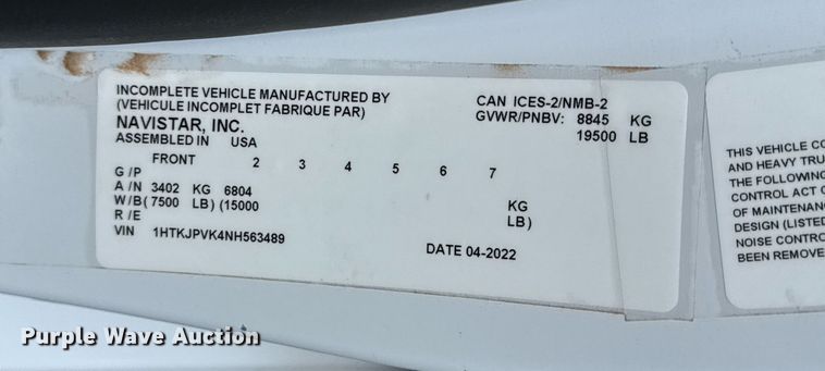 image for item EG5964 2022 Chevrolet Silverado 5500HD reel truck 