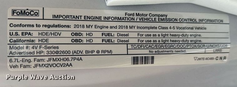 image for item EG5977 2018 Ford F550 Super Duty bucket truck