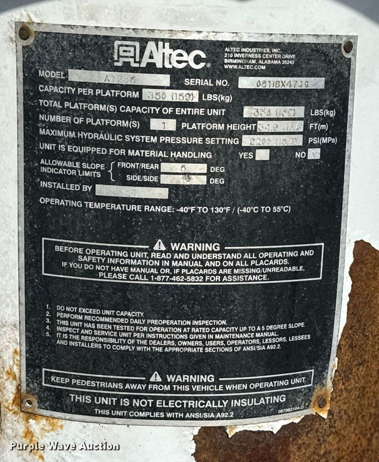 image for item EG5979 2011 Ford F450 Super Duty bucket truck