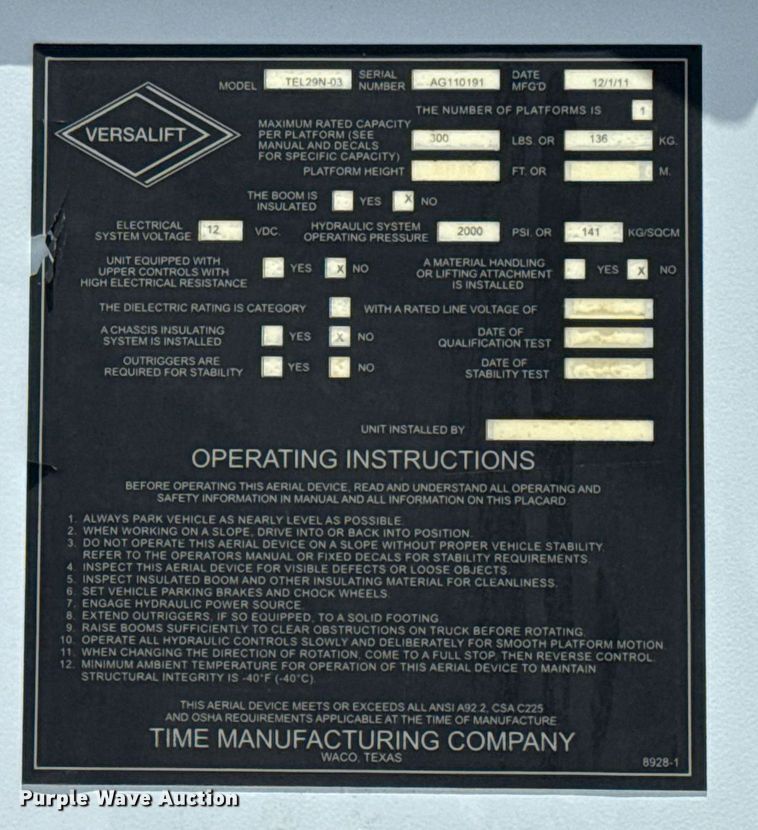 image for item EG5985 2012 Ford F450 Super Duty bucket truck