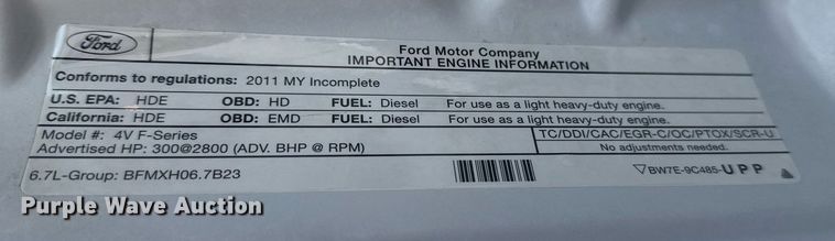 image for item EG6016 2011 Ford F550 Super Duty bucket truck