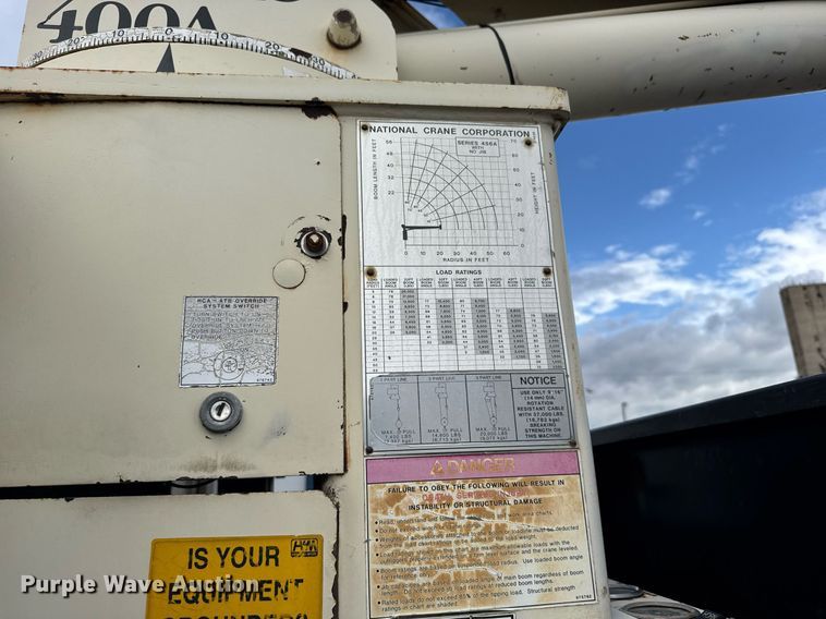 image for item EG6552 1997 Ford F800 crane truck