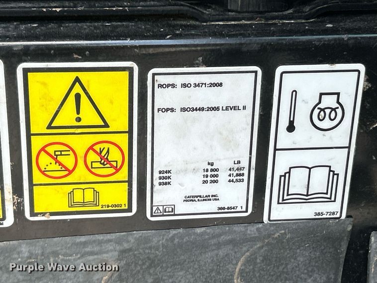 image for item EK8320 2014 Caterpiller 938K wheel loader