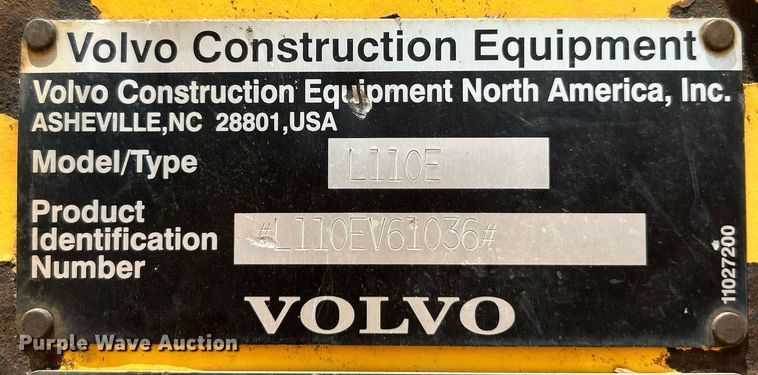 image for item EK8321 2006 Volvo L110E wheel loader